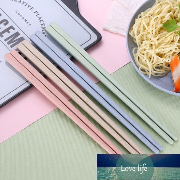 1 Pair Wheat Straw Chopsticks Portable Japanese Tableware Hotel Restaurant Non-Slip Chinese Kitchen Tool  

Rewritten:  
Eco-friendly wheat straw chopsticks, portable for Japanese dining, non-slip design suitable for hotels and restaurants