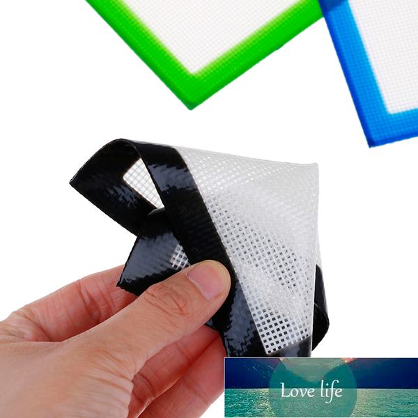1 PCS rectangular silicone dab mat for oil concentrates, non-stick fiberglass surface, random color table decor