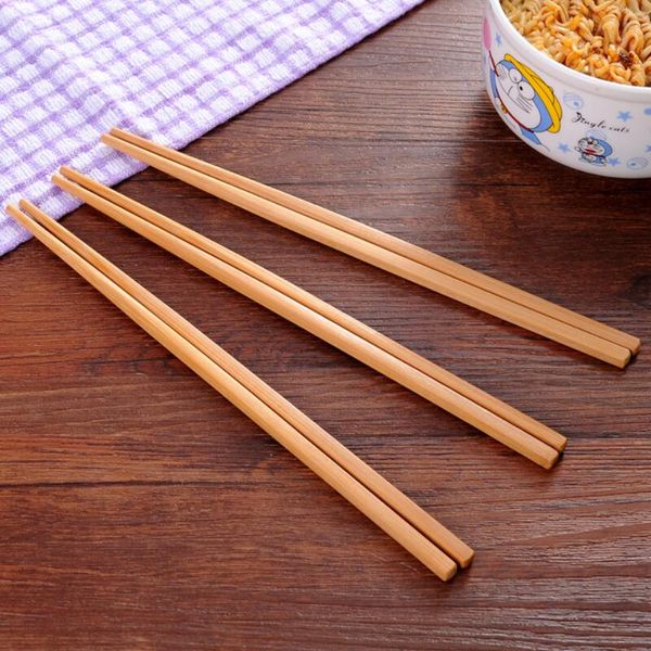 10 durable bamboo chopsticks with anti-slip design for elegant kitchen use