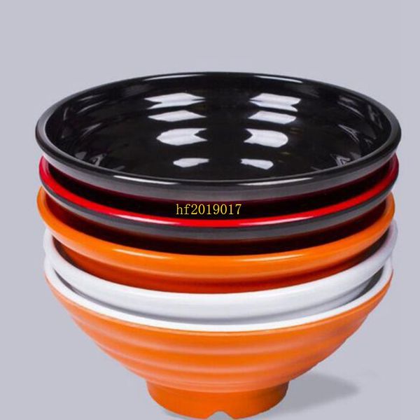100 pieces per lot of 8-inch melamine ramen bowls for Korean and Japanese restaurants, ideal for serving soup, noodles, rice, and other dishes