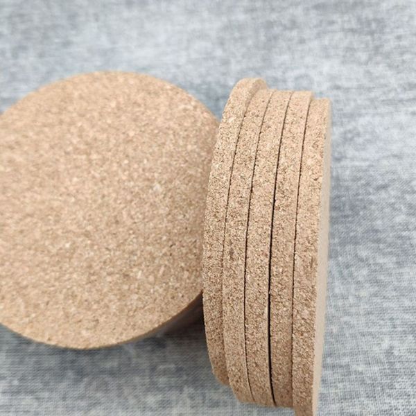 100 round wooden coasters, 95x95x3mm, with cork backing, plain and blank for drink cups