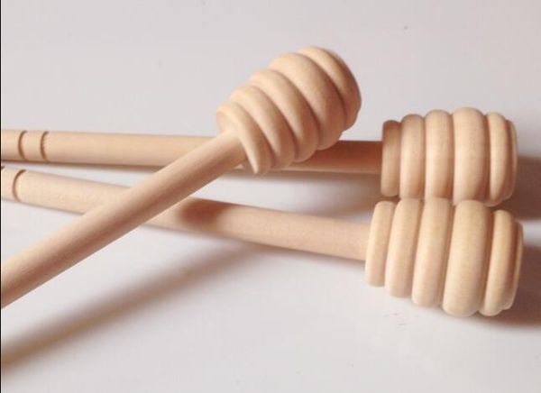 1000pcs/lot New MINI 15cm Wooden Honey Dippers for Weddings, Free Shipping