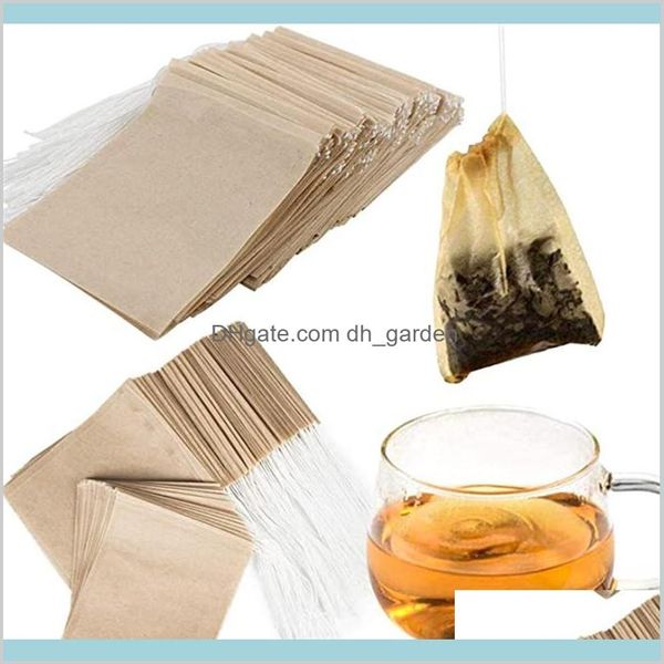 100-count disposable filter bags with drawstring for loose leaf tea, made from natural materials