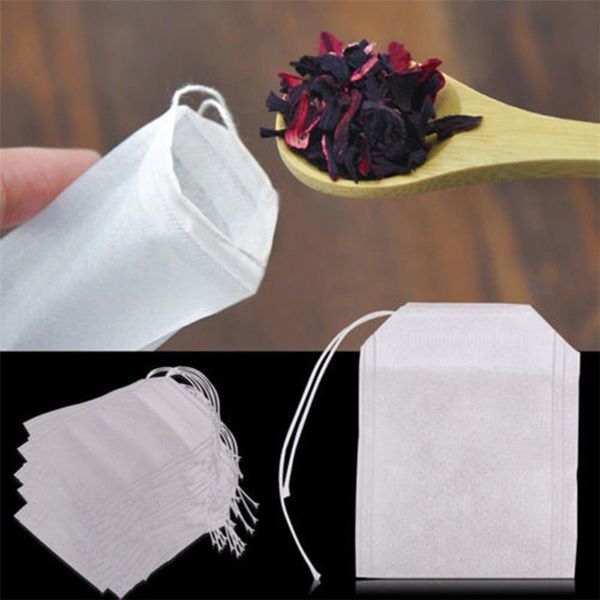 100-count tea bags for infusers with strings, heat-sealed 5.5x7cm filter paper sachets