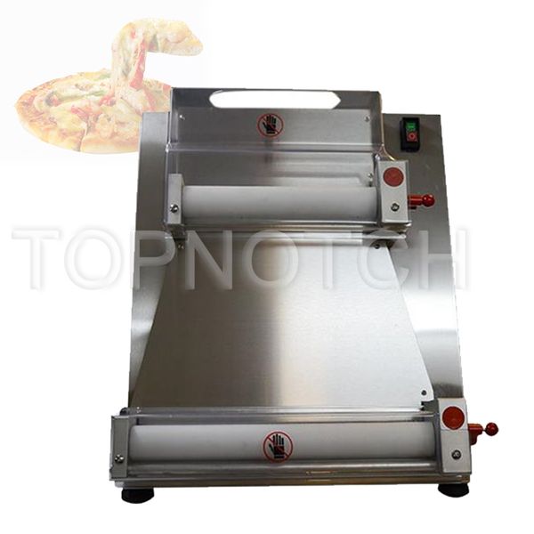 10-40 cm electric pizza press machine with stainless steel dough roller for pastry and chapati flattening