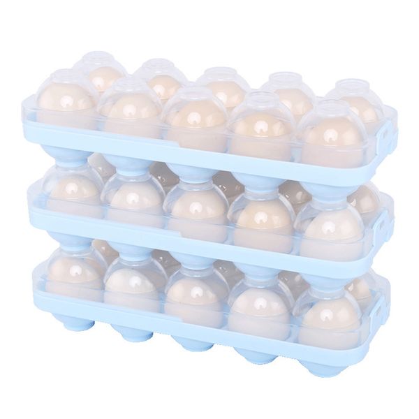 10-grid egg container case for fridge, fresh storage boxes, portable kitchen and picnic egg organizer