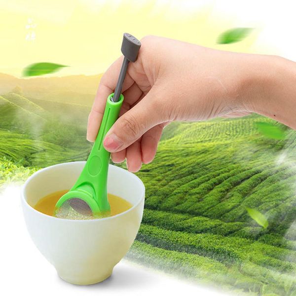 10pcs 18cm food-grade plastic tea infusers for steeping, stirring, and pressing coffee or tea