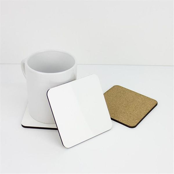 10x10cm sublimation coasters made of MDF, perfect for DIY thermal transfer projects, offering heat insulation for cup placement