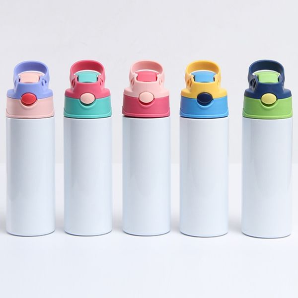 12oz sublimation straight bottles and cups for kids, made of 316 stainless steel, featuring double-wall vacuum insulation for nursing and feeding