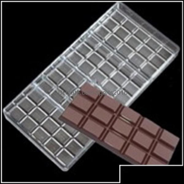 12x6cm 0.6cm thick polycarbonate chocolate bar mold for DIY baking and confectionery making