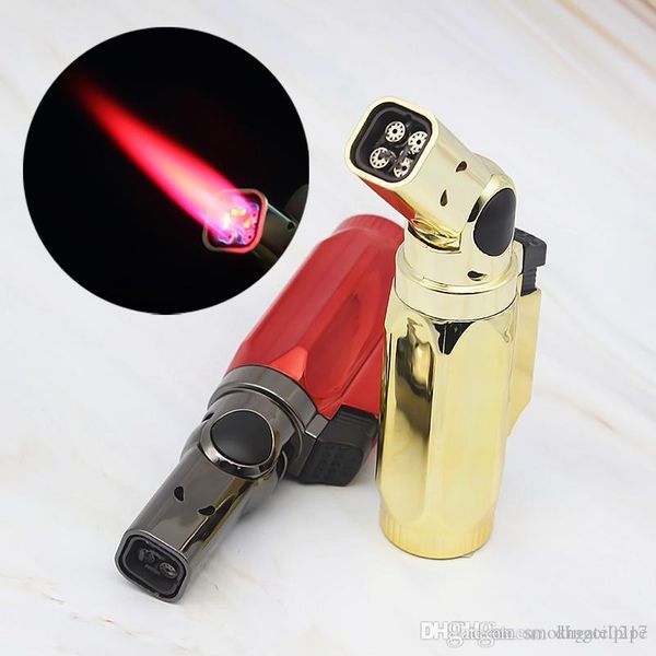 1300C Butane Scorch Torch with four adjustable flames, refillable for welding, windproof design ideal for outdoor BBQ and camping