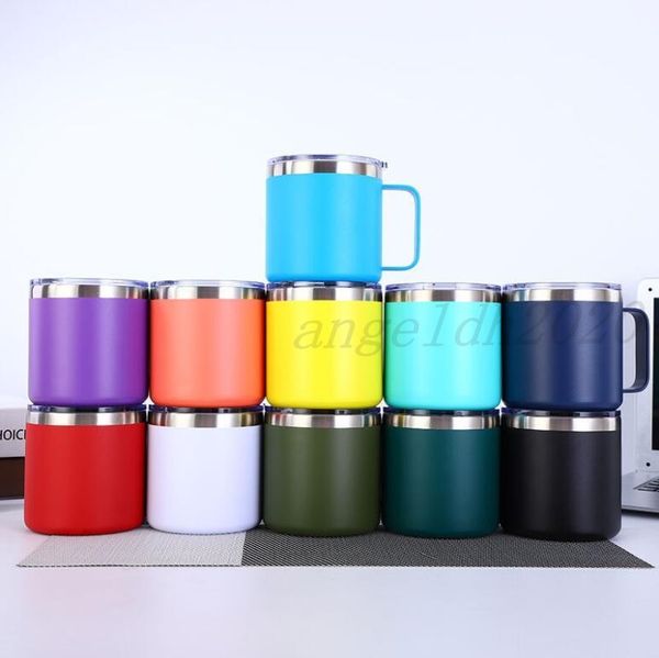 14 oz stainless steel vacuum-insulated beer mug with handle, available in 11 colors with free shipping