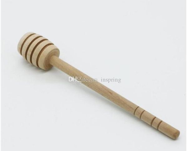 15 cm wooden stirrer for honey jars with a long handle, ideal for mixing and dipping