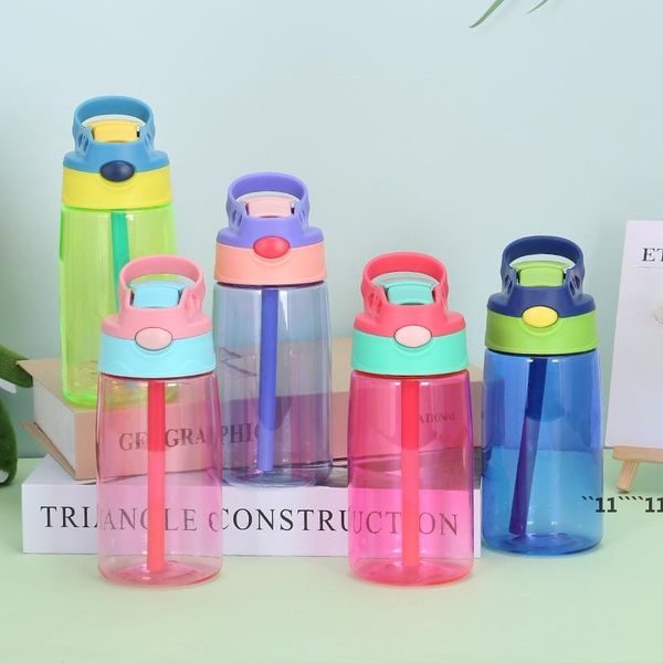 15oz spill-proof insulated sippy cup with straw for toddlers, clear plastic kids water bottle by sea LLB13919