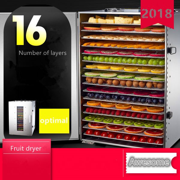 16-layer commercial dryer for fruits, vegetables, beef, fish fillets, and dog food production