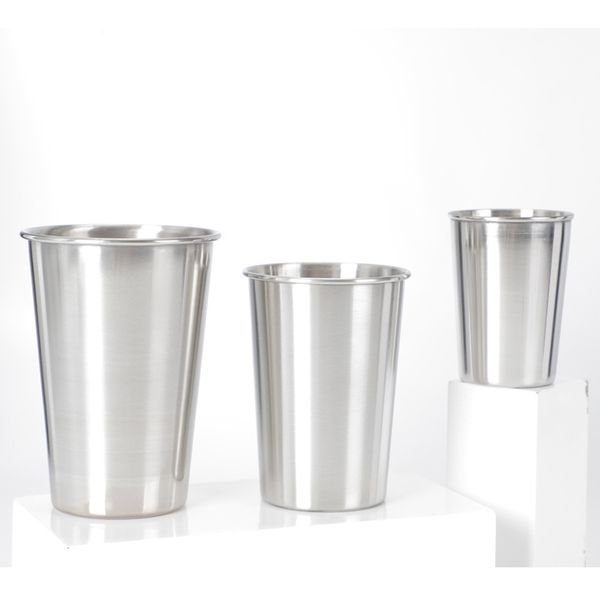 16oz stainless steel beer tumbler for outdoor use, portable metal cup ideal for wine or hotel drinking needs