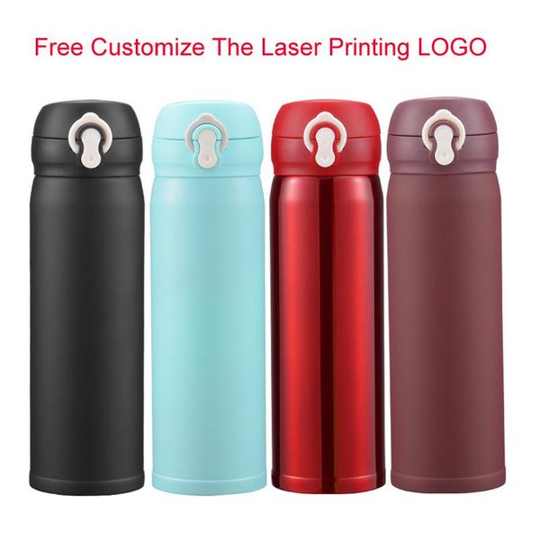 16oz stainless steel vacuum-insulated cups for coffee, water, and beer with laser-printed logo support