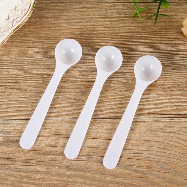 1g/2ml Clear Plastic Measuring Spoon for Coffee Milk Protein Powder Kitchen Scoop Free Shipping LX3022