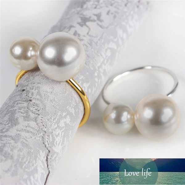 1PC creative personality metal napkin ring with toast button, western buckle, and pearl design at factory price