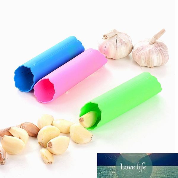 1pc silicone garlic peeler barrel for easy peeling in various colors, a handy kitchen tool