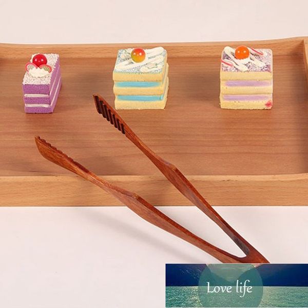 1pc wooden BBQ tongs for grilling steak, bacon, bread, desserts, and salad, a versatile kitchen utensil for cooking and serving