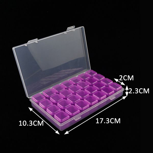 1Pcs Nail Tools PP Multi-function Embroidery Cases 3Colors Dismountable 28 Grids Diamond Painting Accessories Home Storage Boxes
