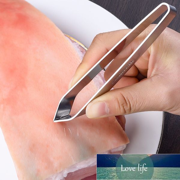 1pcs Stainless Steel Fish Bone Tweezers Pincer Clip Puller Remover Tongs Fish Bone Plucking Clamp Kitchen Gadgets Seafood Tools Factory pric  

Stainless steel fish bone tweezer clamp for seafood and kitchen use