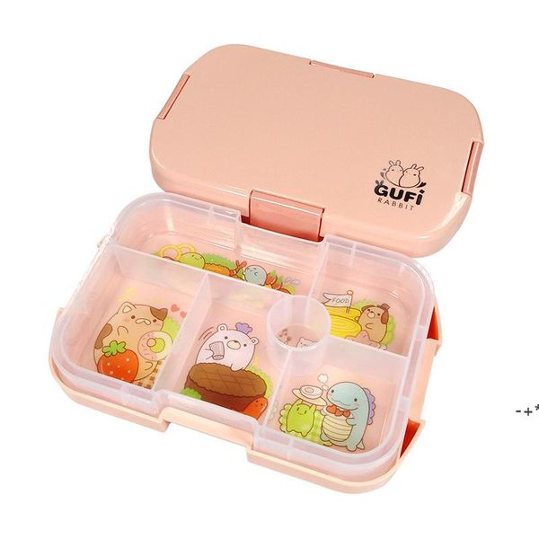 2 or 1 compartment kids lunch box with safe food storage, portable school container that's waterproof and microwave-friendly