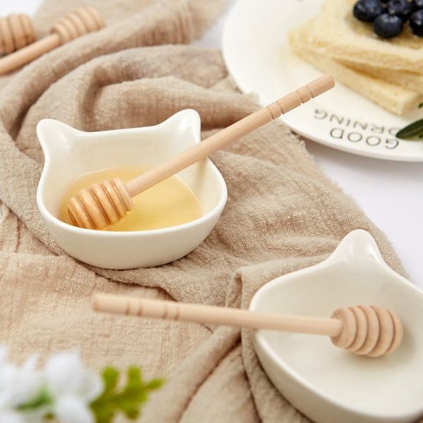 200pcs/lot New MINI 15cm Wooden Honey Dippers for Wedding Favors, Honey Spoon Gift with Free Shipping