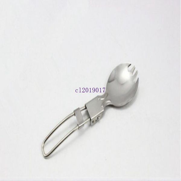200-piece foldable stainless steel spoon-fork combo for camping and travel