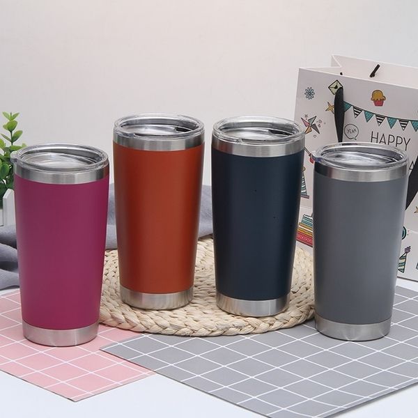 20oz colorful stainless steel travel mugs with lid for coffee on the go