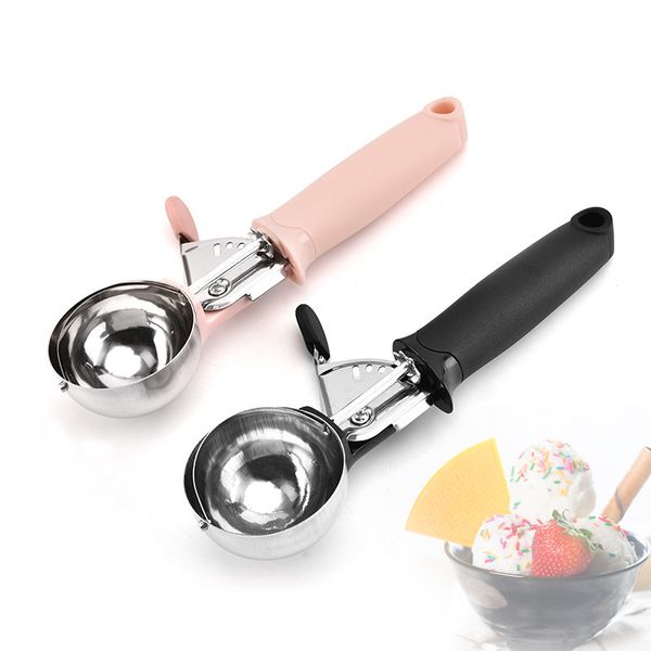 21.5cm stainless steel ice cream scoop with melon baller function for kitchen and household use