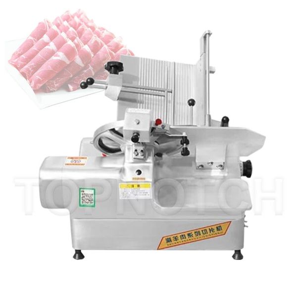 220V commercial electric meat slicer for frozen beef and mutton in stainless steel