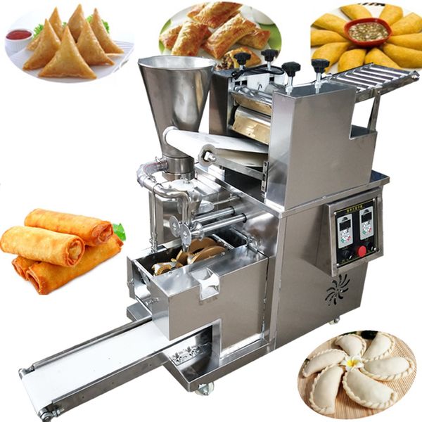 220V industrial dumpling and samosa machine, automatic production at 7000-10000 pieces per hour, stainless steel wrapper maker