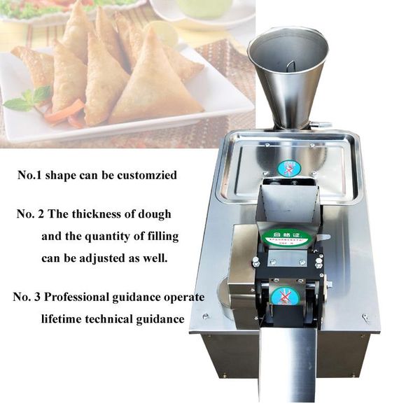 220V/110V industrial dumpling machine producing 4800 pieces hourly, stainless steel automatic samosa wrapper equipment