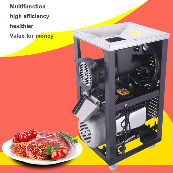 2.2KW 150-180 kg/h stainless steel electric meat grinder for chicken, capable of splitting and mincing with bone-breaking function, industrial-grade 220V model