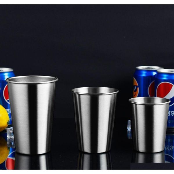 230Ml 350Ml 500Ml Pint Glasses Cups Stainless Steel Cups Shatterproof Drinking Metal For Kids And Adults Dzqeg