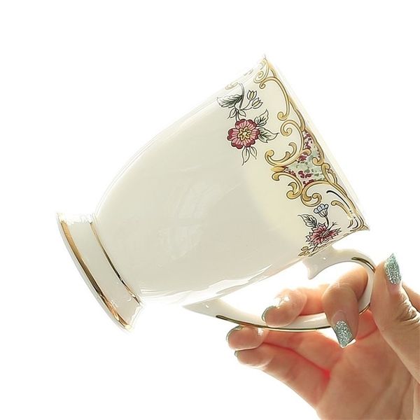300ml elegant bone china espresso cup, vintage-style porcelain coffee mug, eco-friendly ceramic tea cup, perfect gift present