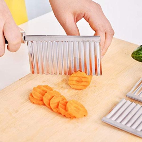 300pcs French Fry Cutters for making wavy potato, dough, and vegetable slices including carrots, model DH8575