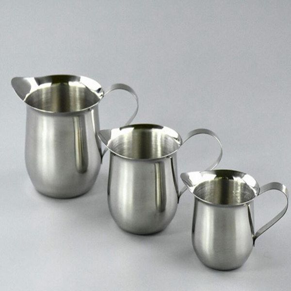 304 stainless steel small milk cup, sugar milk cup, coffee and milk cup material: stainless steel

Rewritten:
Small milk cup, sugar cup, and coffee cup made of 304 stainless steel material