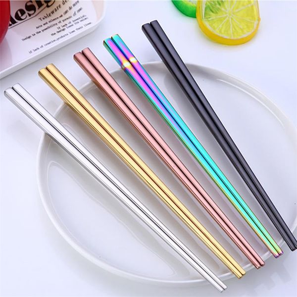 304 stainless steel sushi chopsticks, reusable and food-grade, perfect for kitchen use