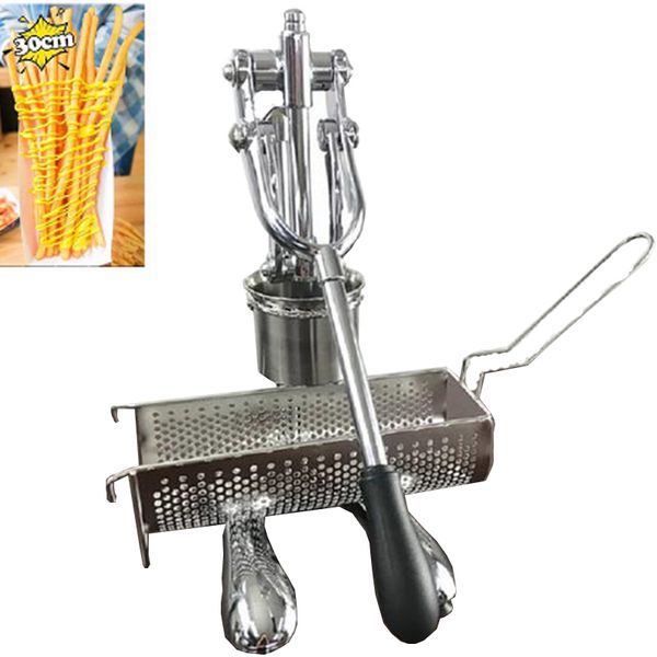 30cm stainless steel manual french fry cutter for making extra-long potato chips
