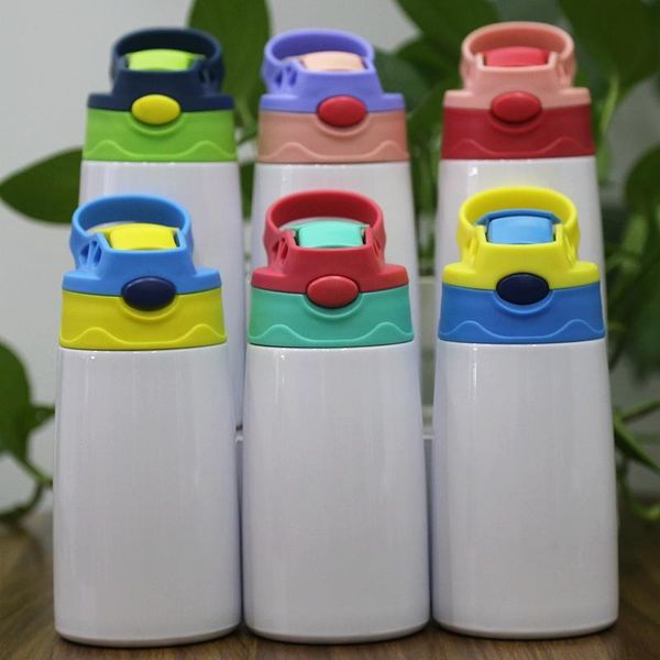 350ml kids' insulated sippy cup with straw lid, portable stainless steel tumbler for toddlers in 6 colors