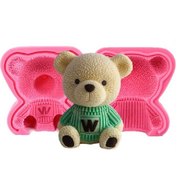 3D Bear Silicone Cake Mold for Fondant, Cupcakes, Jelly, Candy, and Chocolate Decorations - Baking Tool Mould K641 T200703