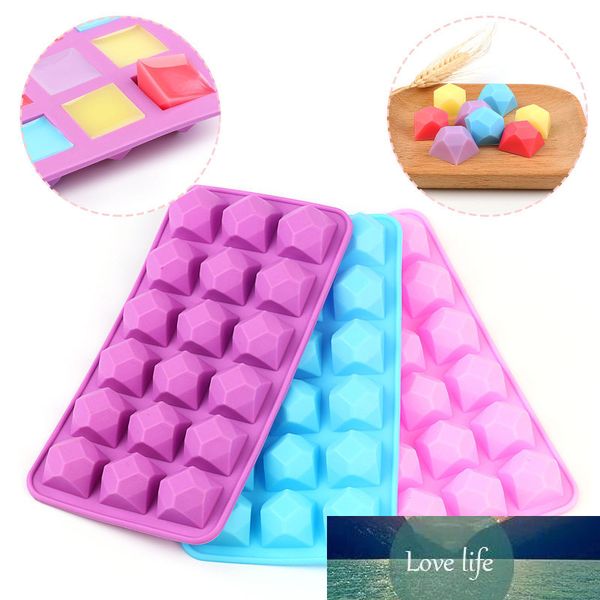 3D silicone molds for crafting diamond-shaped ice cubes, candies, cakes, puddings, chocolates, and whiskey