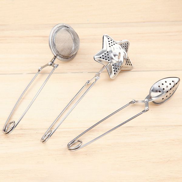 3-style star-shaped tea infuser made of oval 304 stainless steel, a strainer spoon filter tool with free shipping