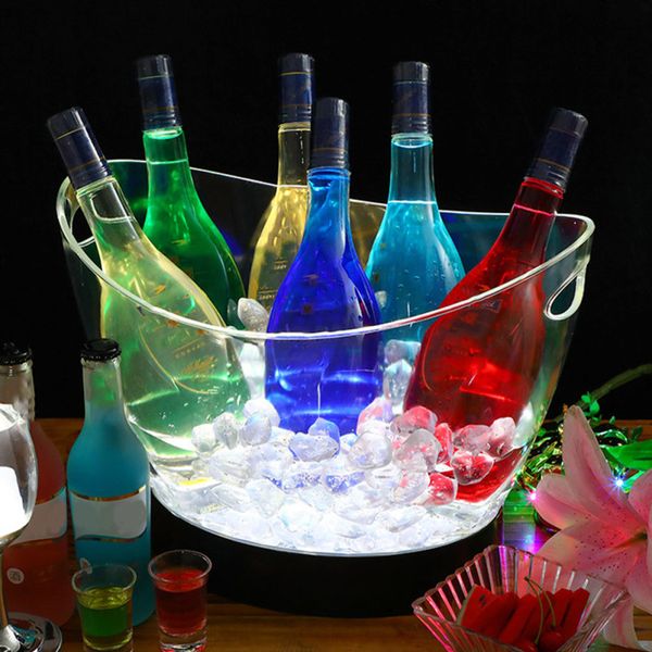 4L Gold Ice Bucket for Champagne, Whiskey, and Beer in Bars and Nightclubs