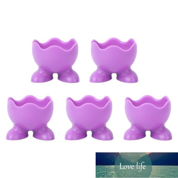5 silicone egg cups for serving boiled eggs (assorted colors)