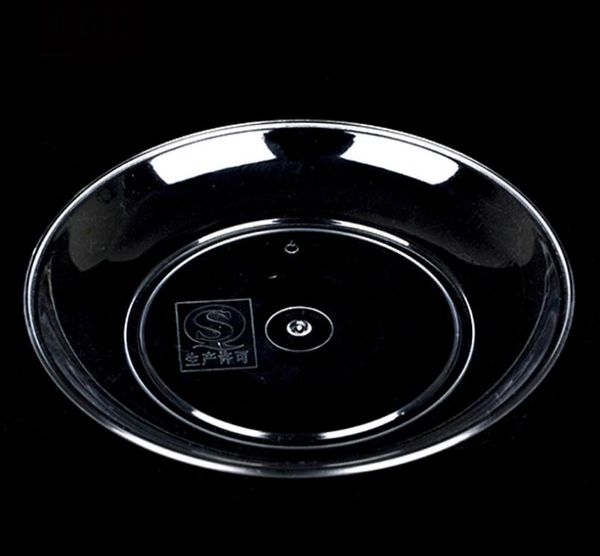 500 clear plastic snack plates, 13cm round, for weddings, parties, and festivals, disposable cake dishes SN1403, sold in lots of 500