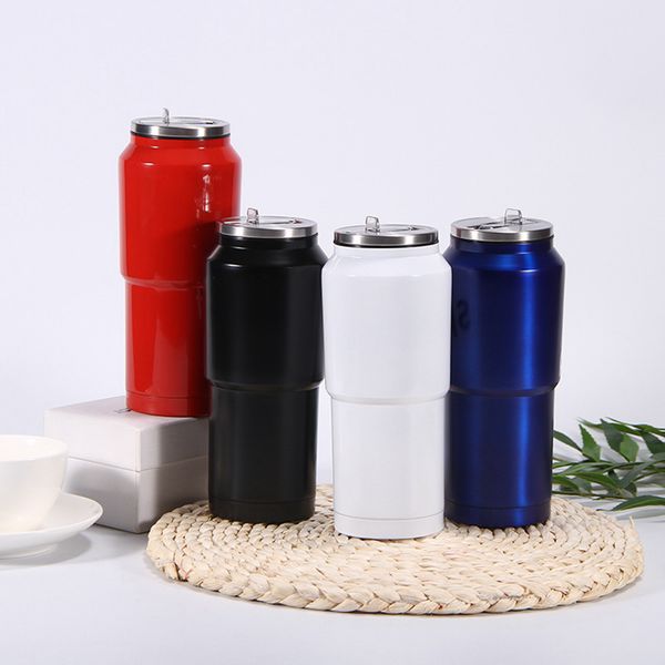 500ml stainless steel tall slim tumbler with vacuum insulation, lid, and straw for coffee or water
